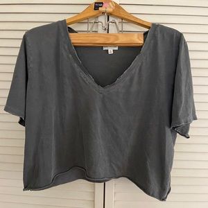 Grey crop top